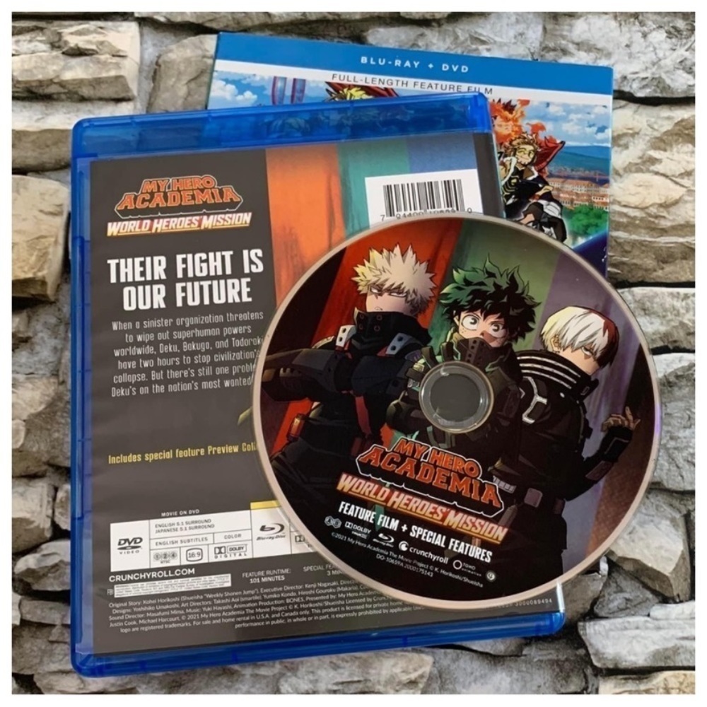 New My Hero Academia: World Heroes' Mission Blu-Ray Disc Movie Film Case Artwork